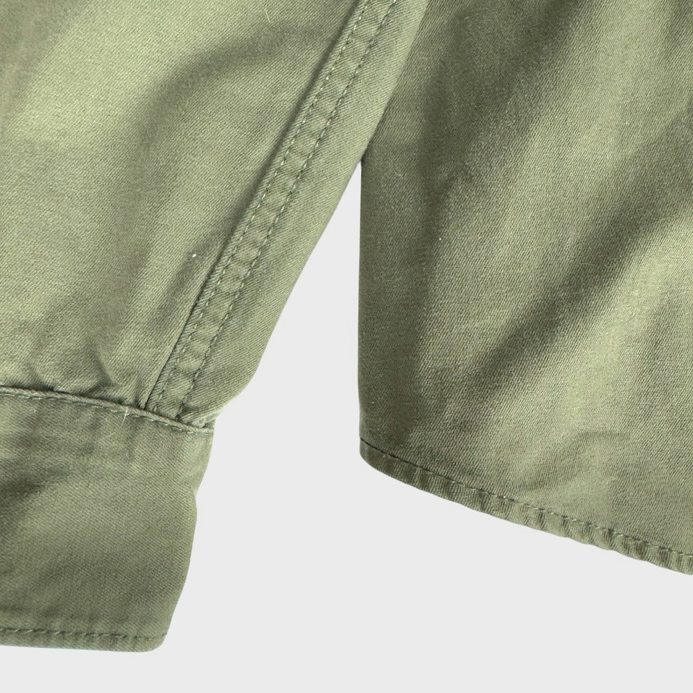 Bershka Vintage Green Military Patchwork Utility Shirt - Picture 9 of 11